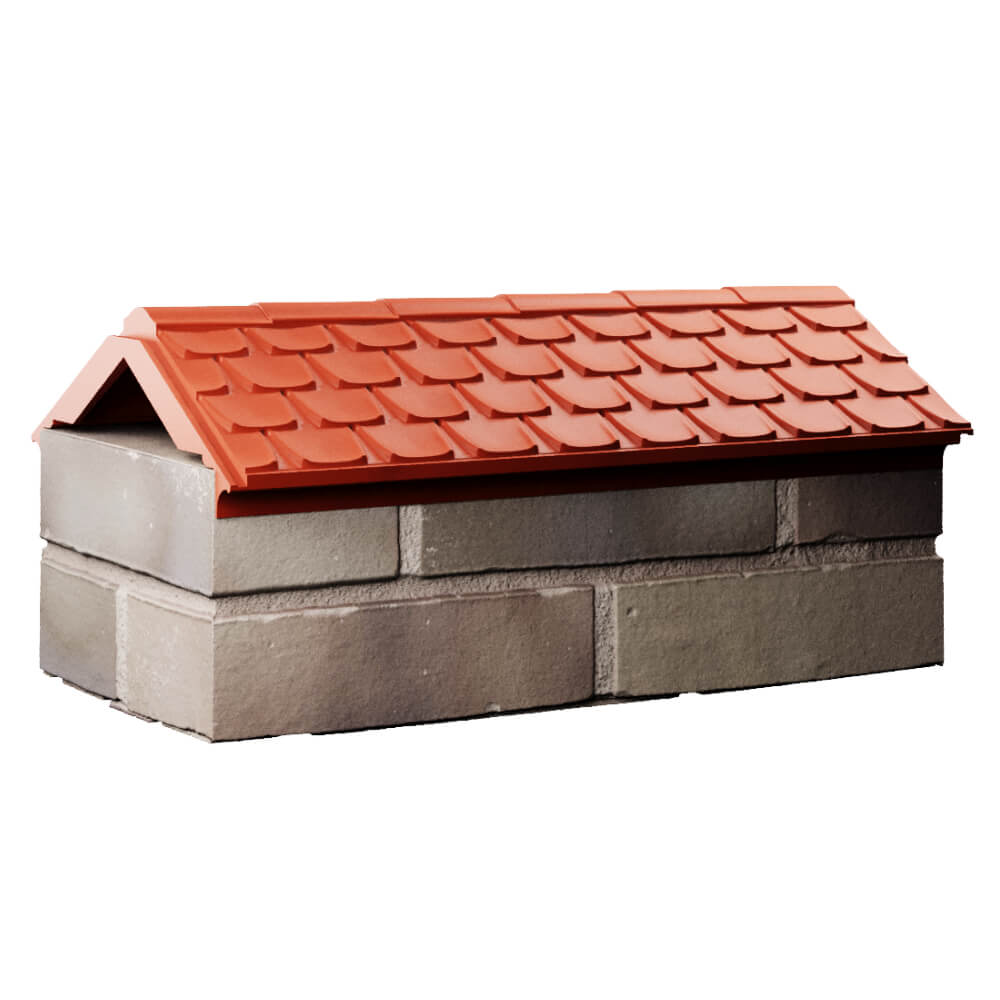 Парапет Zking Эльбрус Красный с посадкой на 1 кирпич (255мм) Набережные Челны фото