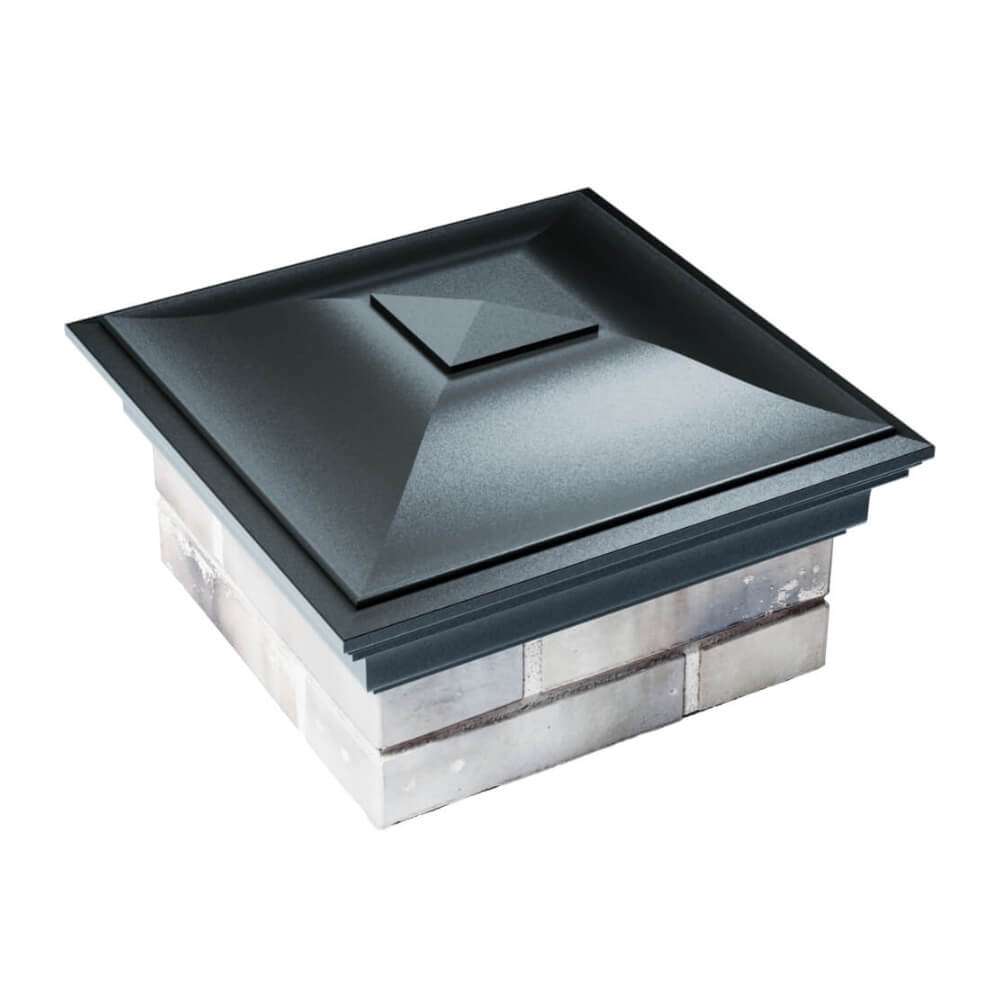 Колпак Zking Монблан Черный на столб 1.5х1.5 еврокирпича 0.7НФ (355х355мм) в Набережных Челнах фото