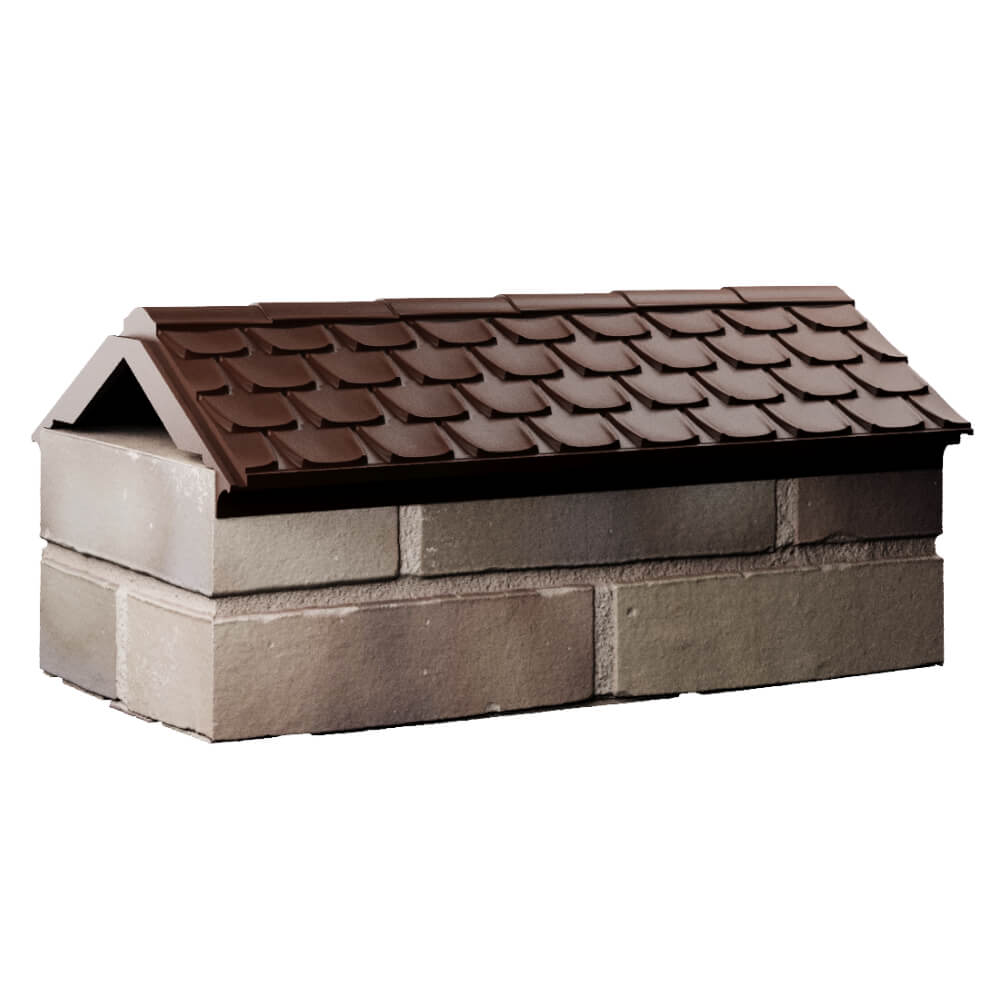 Парапет Zking Эльбрус Коричневый с посадкой на 1 кирпич (255мм) Набережные Челны фото