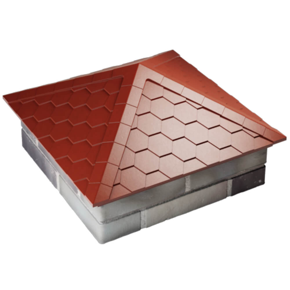 Колпак Zking Эверест Красный на столб 2х2 кирпича (535х535мм) Набережные Челны фото