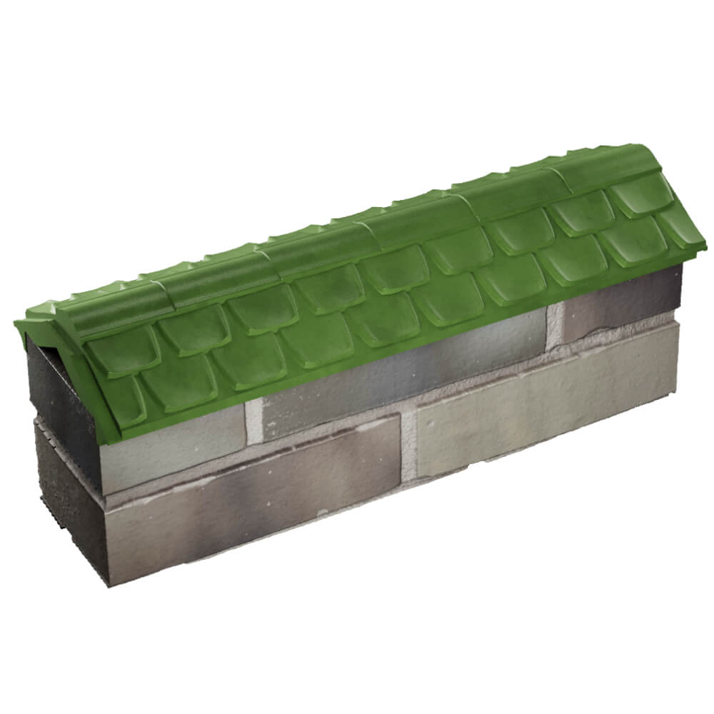 Парапет Zking Эльбрус Зеленый с посадкой на 0.5 кирпича (130мм) в Набережных Челнах фото